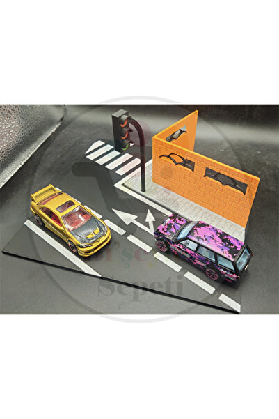 Bi'şeyler Sepeti 1:64 Sokak Diorama Street Diecast - ARAÇ DAHİL DEĞİLDİR.