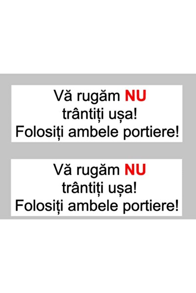 Oracal Set of 2 taxi/uber/bolt stickers, don't slam the door, use both doors, 15cm