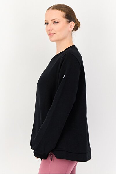 Asics Women Sportswear Fit Long Sleeve Outdoor Sweatshirt, Black