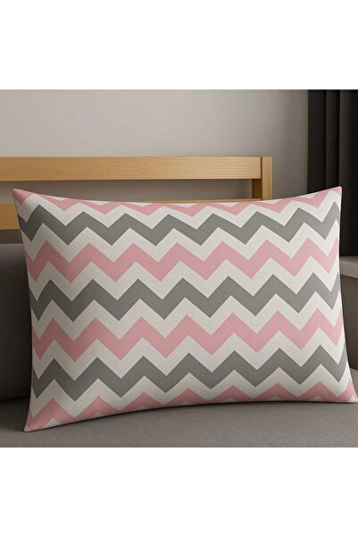 Loova Θήκη μαξιλαριού 2 τεμάχια 100% Βαμβάκι σχέδιο ζιγκ-ζαγκ φυσικό μέγεθος ...