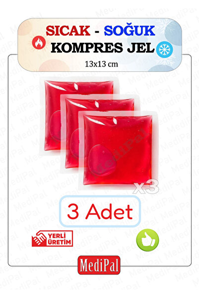 MediPal 3 Adet Termojel - Kırmızı - Çok Amaçlı Jel Kompres – , Bel, Boyun, Ek...