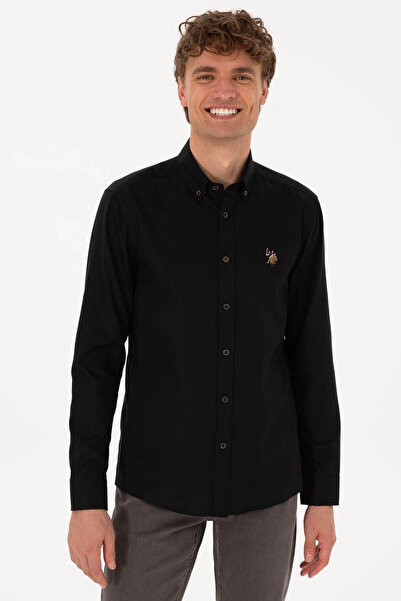 U.S. Polo Assn. Cedcolor025K Μαύρο Ανδρικό Πουκάμισο 2225466