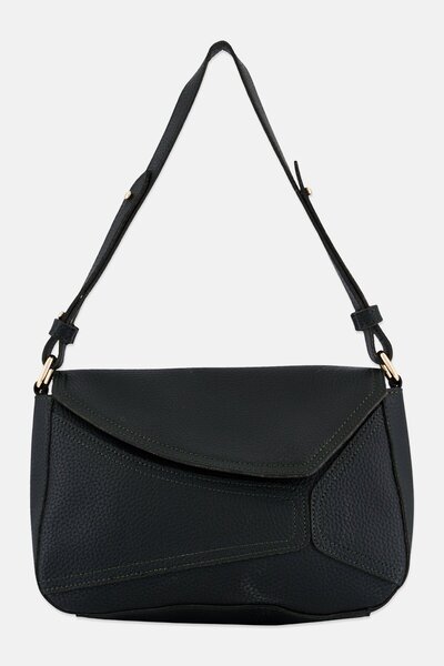 Lucky Bees Women Brand Logo Shoulder Bag, Dark Green