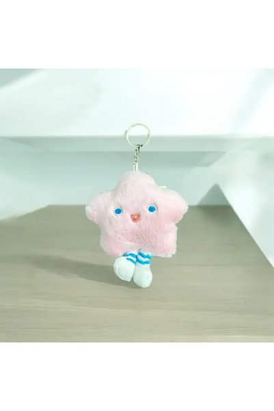 CNS Concept PEMBE YILDIZ PELUŞ ANAHTARLIK VE ÇANTA SÜSÜ