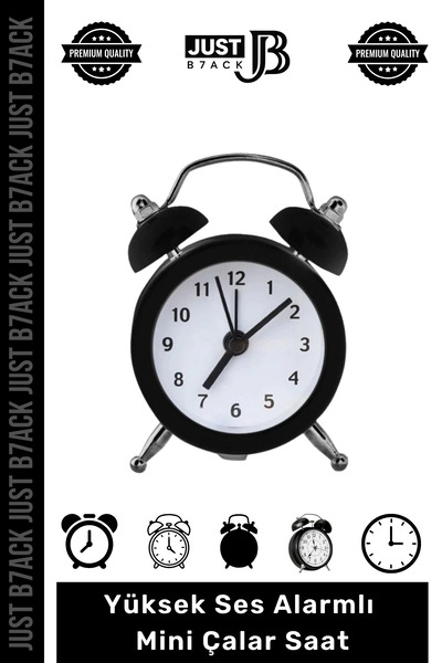 Fantazer #ÇalarSaat Yüksek Ses Alarmlı Çift Çanlı Pilli Dekoratif Akar Saniye...
