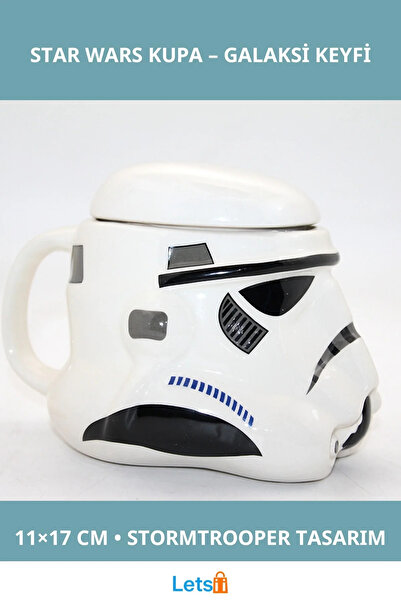 Letsii كوب بورسلين ستار وورز ستورم تروبر مقاس 11x17 سم
