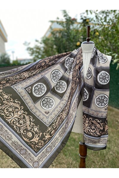 BG SCARF Retro Desenli Pamuk Soft Şal