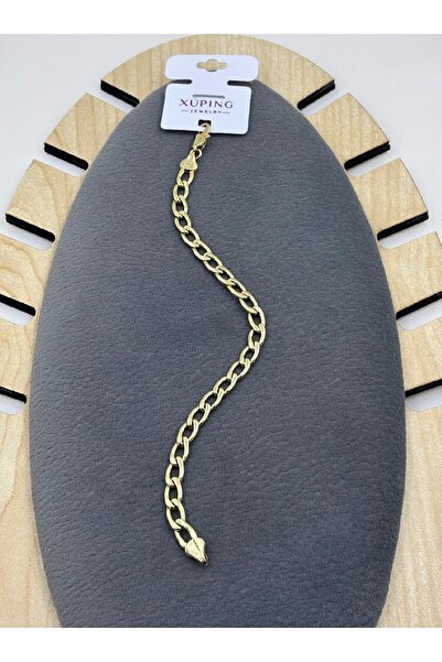 XUPING JEWELRY Xuping Kalın Halkalı Kararmaz Gold Zincir Bileklik