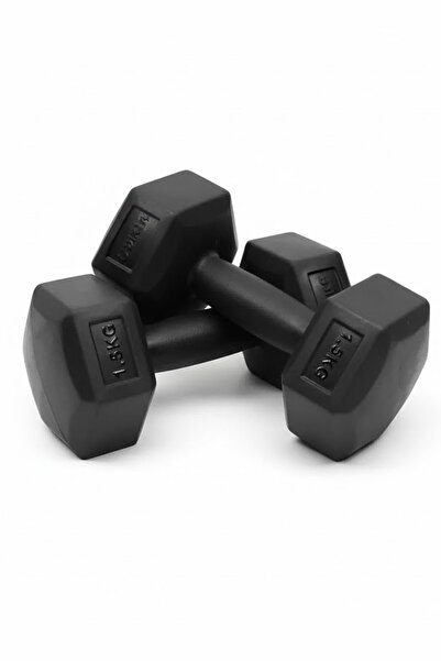 Delta 1.5 KG x 2 Adet Dambıl Plastik Köşeli Dumbell Ağırlığı | Ev & Salon Egzersizleri Güç Antrenmanı