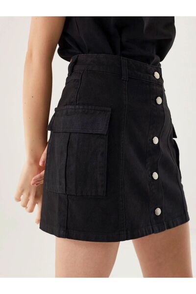 nublik Pamuklu Kot Kargo Etek