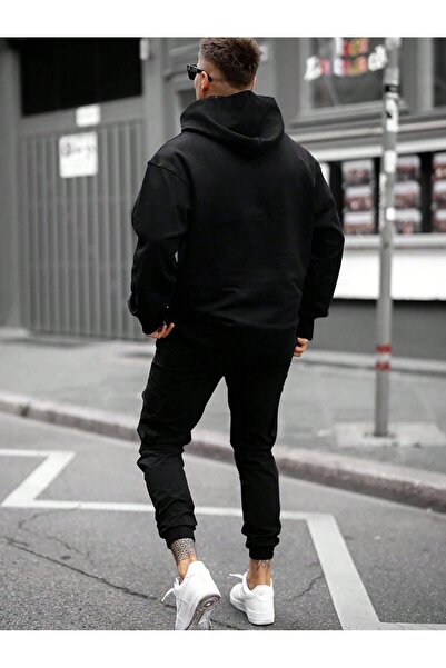 darkopia Unisex Men's Women's Believer Printed Oversize 3 Thread Hooded Tracksuit Set