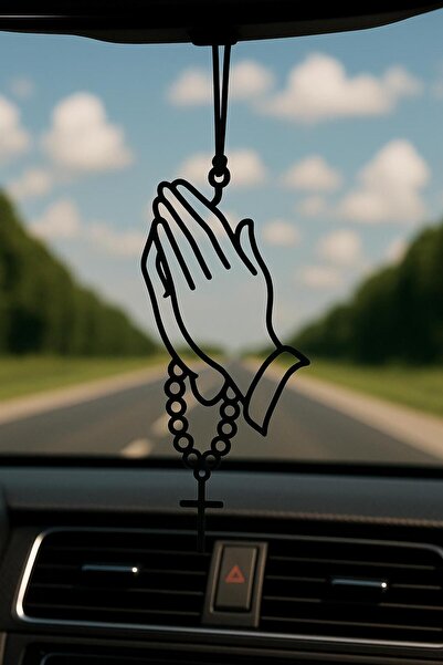 VENON MÂINILE CARE RUGĂ CU SPECIALITATE PENTRU PAȚI DE PELENTĂ Ornament pentru oglindă retrovizoare Suport metalic pentru mașină Accesoriu auto cu motiv