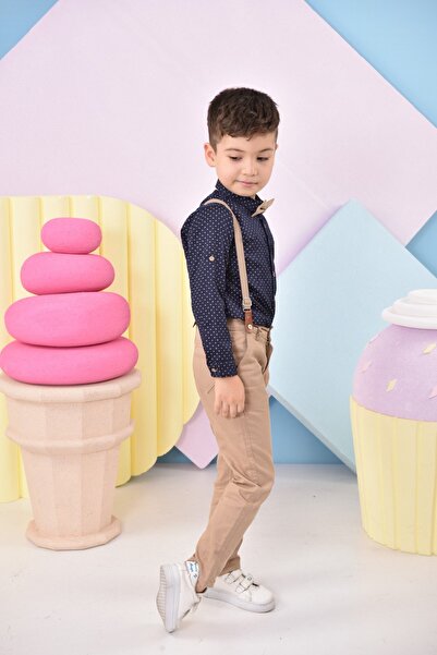 Tiril Tiril Boy's Suspender Bow Tie Shirt Pants Set