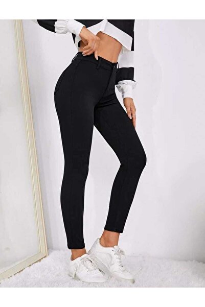 Livik High Waist Black Ankle Length Narrow Leg Skinny Lycra Jeans
