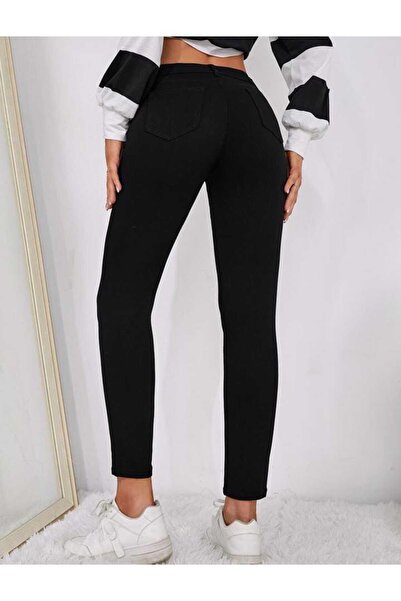 Livik High Waist Black Ankle Length Narrow Leg Skinny Lycra Jeans