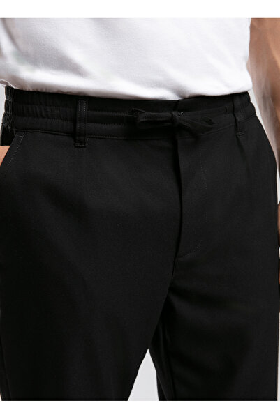 Lee Cooper Normal Bel Straight Black Men's Chino Trousers 261 Lcm 221009 Matteos Black