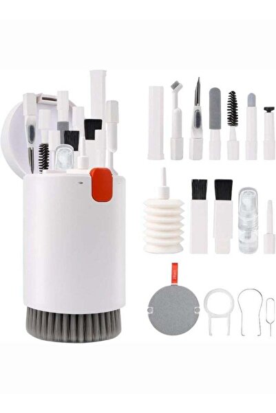 PopZa مجموعة تنظيف الأجهزة الإلكترونية ٢٠ في ١ - لوحة مفاتيح، كمبيوتر محمول، شاشة، هاتف، سماعة رأس، وسماعات AirPods (أبيض)