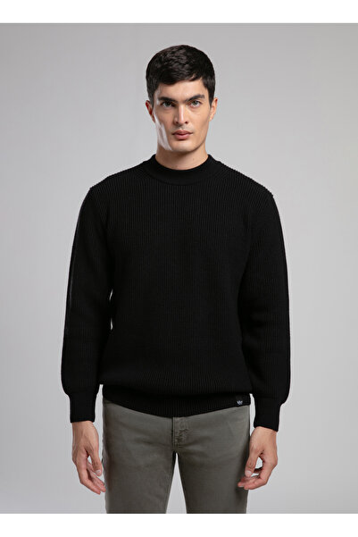 Lee Cooper Half Turtleneck Regular Fit Black Men's Sweater 261 Lcm 241029 Ruben Black