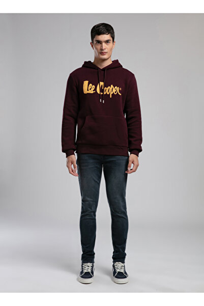 Lee Cooper Kapüşon Yaka Mürdüm Erkek Sweatshırt 261 LCM 241060 GREG MÜRDÜM
