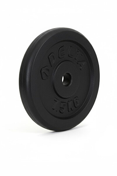 Delta Döküm Plaka Siyah 7.5 KG x 2 Adet Toplam 15 Kg | Ağırlık Dambıl Plakası Dayanıklı ve Ergonomik Set