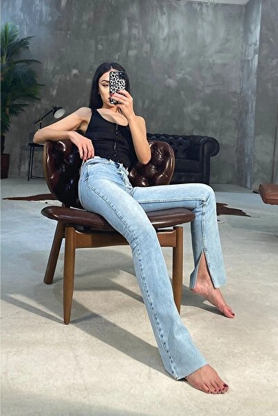 Ramrod Jeans Polina Fashionnova Its Blue Snow Ripped Stretch Fabric Super Hig...
