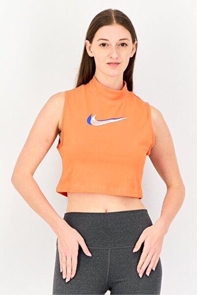 Nike Women Tight Fit Sleeveless Training Tank Top, Orange