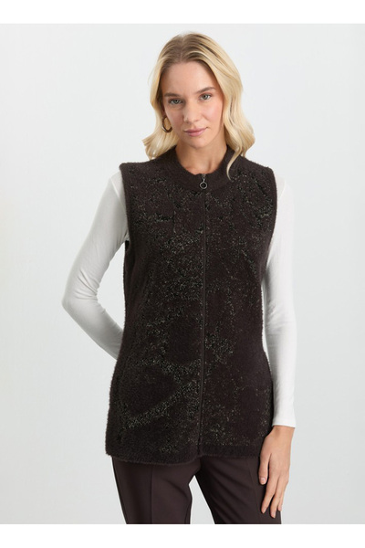 Selen Kahve Kadın Yelek 25KSL2071