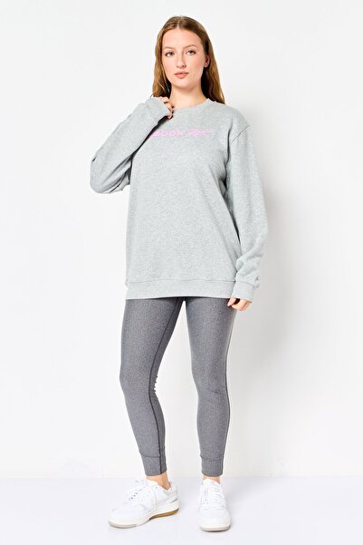 Reebok Women Sportswear Fit Long Sleeve Outdoor Sweatshirt, Grey