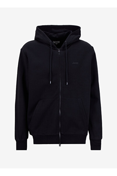 Jeep Kapüşon Yaka Düz Siyah Erkek Sweatmont J5WM-SWT7399