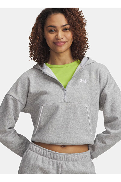 Under Armour 6003707-011-Rival Flc Piped HZ Hood Gri Fermuarlı Yaka Normal Dü...