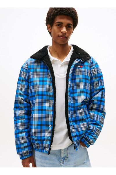 Tommy Jeans Mavi Erkek Sweatmont DM0DM220640GY TJM REVERSIBLE TEDDY