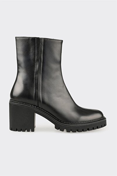 Elle Shoes Siyah Deri Kadın Günlük Bot