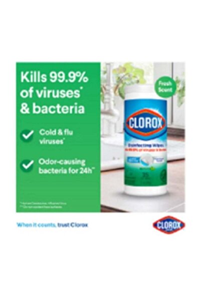 Clorox Disinfecting Wipes, Fresh Scent, 35 Wet Wipes (219g / 7.7 OZ)