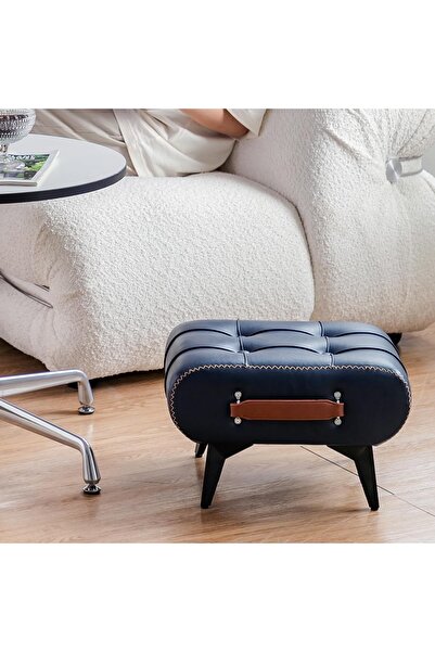 Zztcmp Footstool Ottoman,Stylish and Functional Faux Leather Footrest,Shoe bench 40*31*25CM