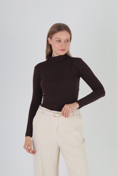 GIANT BASIC Turtleneck Long Sleeve Ultra Soft Cotton Blouse/Body/Badi