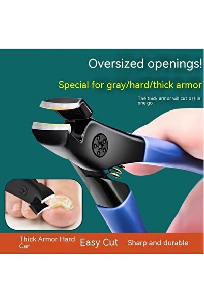 Generic 1-Pack Wide Cut Thick Toenail Clippers Thick Toenails - Precision Stainless Steel Toenail Clippers