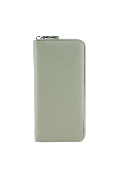 HASSION Women's genuine leather wallet - B02 (Light Green)