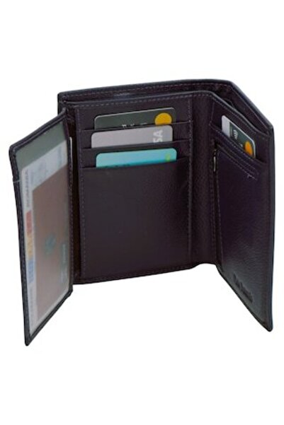 HASSION - Men's leather wallet, 60288, dark blue