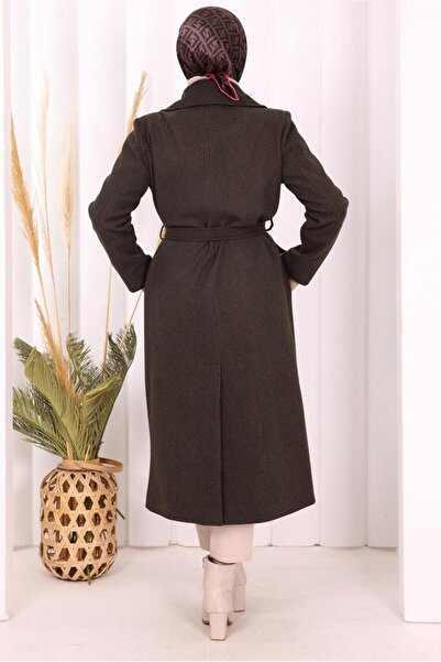 TRENDTESETTÜR Women's Brown Belted Coat t 96007