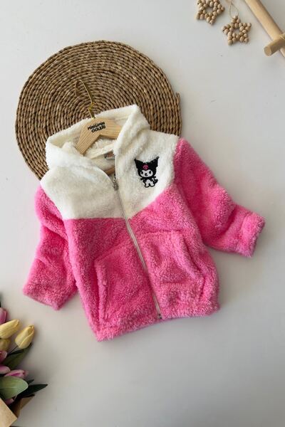 Minigimin Cicileri معطف Miniğimin Cicileri Krm ذو اللون المزدوج K بغطاء رأس م...