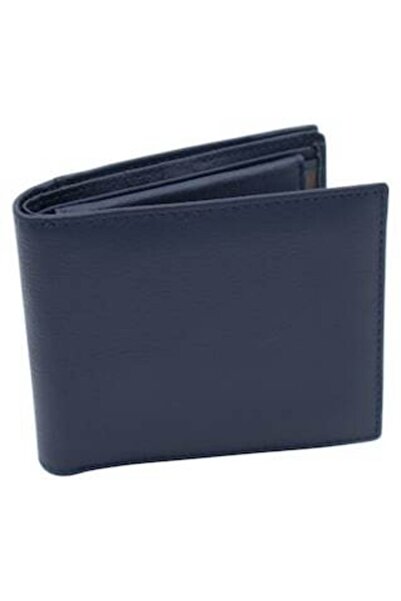 HASSION - Men's leather wallet, 622, dark navy