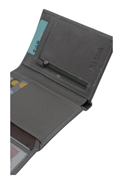 HASSION men's wallet, genuine leather, model 60288, gray