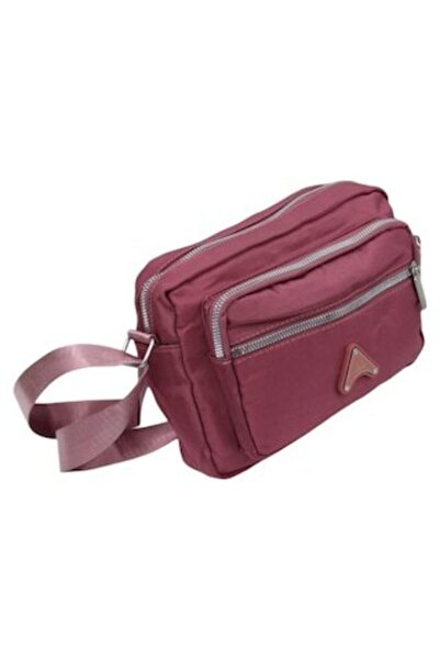 OEM Women's crossbody bag R241, adjustable strap, dark pink