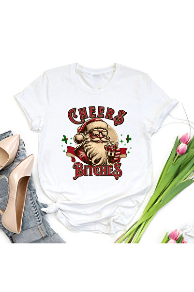 MAGORS تي شيرت قطني بأكمام قصيرة ذو تصميم عادي ومضحك بطابع عيد الميلاد نويل ي...