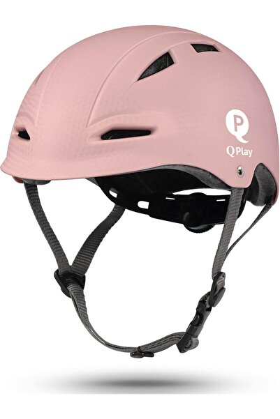 QPLAY Manbo Kids Bike Helmet, ABS & EPS Foam, Adjustable Fit, 1-6Y, 3 Removable Liners - Coral Pink