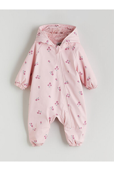 LC Waikiki RENKLİMAĞAZADAN LCW baby Pembe Rüzgar Geçirmez Kız Bebek Astronot Mont