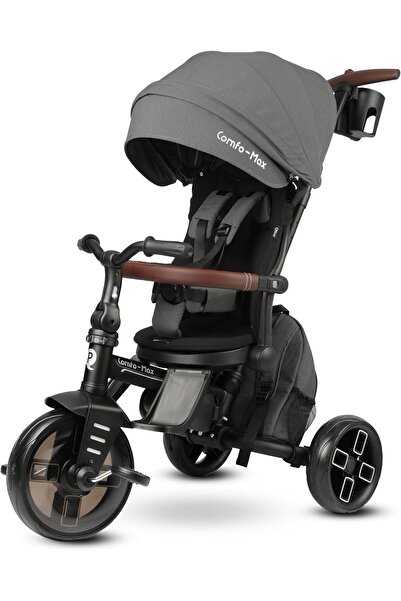 QPLAY Comfo Max 7-in-1 Convertible Tricycle for Kids (10M-6Y+) - Grey
