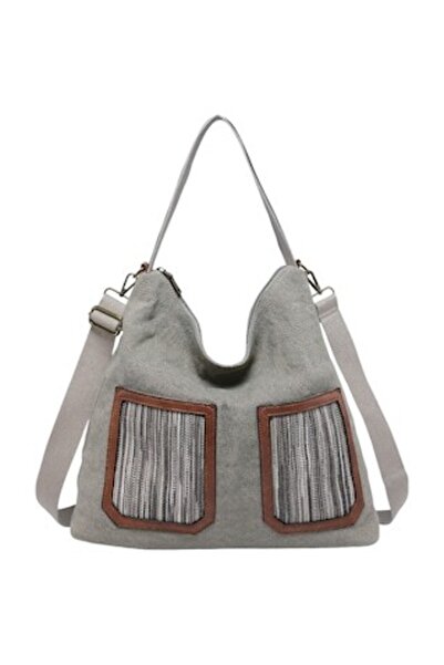 OEM Women's elegant practical bag, textile, R28738 taupe