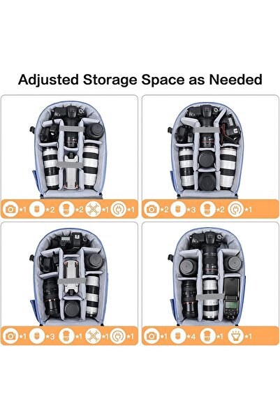 Mosiso حقيبة ظهر صلبة للكاميرا مقاس 15-16 بوصة مع حامل ثلاثي القوائم وحجرة كمبيوتر محمول مقاس 16 بوصة