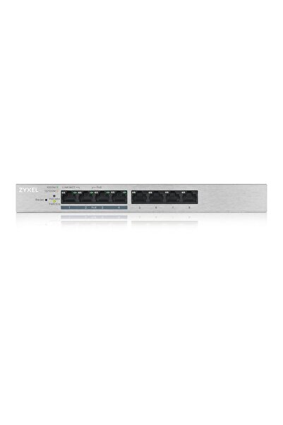 ZyXEL Switch GS1200-8HP 8 porturi Gigabit PoE+(4port) Webanaged 60 watt 132 mm x 78 mm Gri